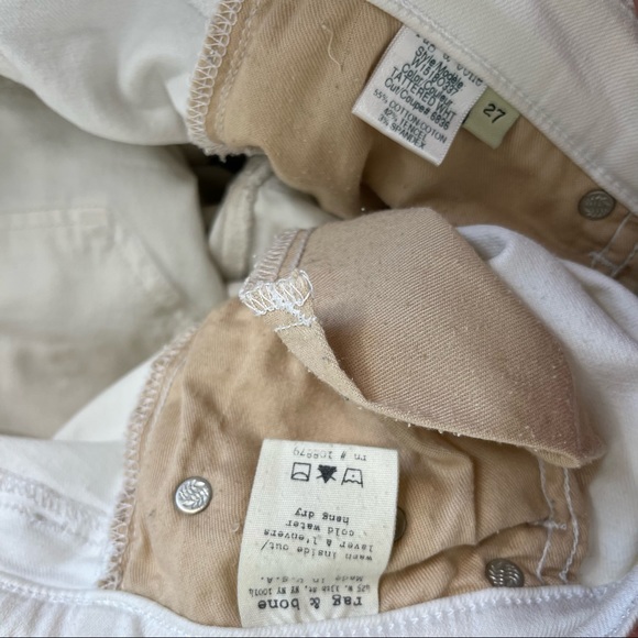 rag and bone Jeans The Dash In Tattered White - Picture 6 of 8